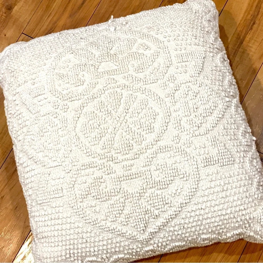 Large tweed cottage core boho over stuffed throw pillow linens home deco…